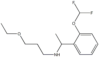 {1-[2-(difluoromethoxy)phenyl]ethyl}(3-ethoxypropyl)amine Struktur