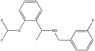 {1-[2-(difluoromethoxy)phenyl]ethyl}[(3-fluorophenyl)methyl]amine Struktur