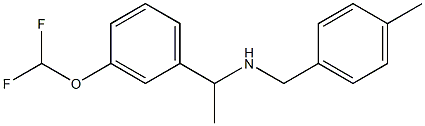 {1-[3-(difluoromethoxy)phenyl]ethyl}[(4-methylphenyl)methyl]amine Struktur