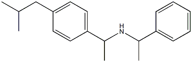 {1-[4-(2-methylpropyl)phenyl]ethyl}(1-phenylethyl)amine Struktur