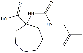 1-({[(2-methylprop-2-enyl)amino]carbonyl}amino)cycloheptanecarboxylic acid Struktur