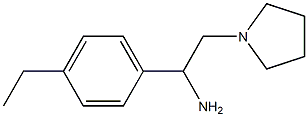 1-(4-ethylphenyl)-2-(pyrrolidin-1-yl)ethan-1-amine Struktur