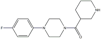 1-(4-fluorophenyl)-4-(piperidin-3-ylcarbonyl)piperazine Struktur