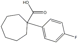 1-(4-fluorophenyl)cycloheptane-1-carboxylic acid Struktur