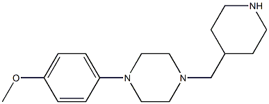 1-(4-methoxyphenyl)-4-(piperidin-4-ylmethyl)piperazine Struktur