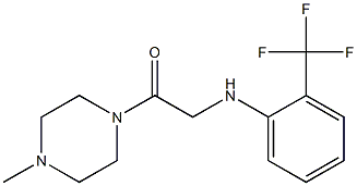 1-(4-methylpiperazin-1-yl)-2-{[2-(trifluoromethyl)phenyl]amino}ethan-1-one Struktur