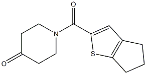 1-(5,6-dihydro-4H-cyclopenta[b]thien-2-ylcarbonyl)piperidin-4-one Struktur