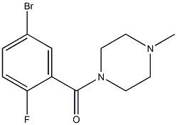 1-(5-bromo-2-fluorobenzoyl)-4-methylpiperazine Struktur