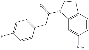 1-(6-amino-2,3-dihydro-1H-indol-1-yl)-2-(4-fluorophenyl)ethan-1-one Struktur