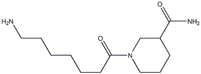 1-(7-aminoheptanoyl)piperidine-3-carboxamide Struktur