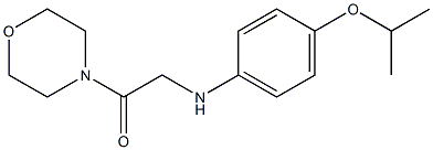 1-(morpholin-4-yl)-2-{[4-(propan-2-yloxy)phenyl]amino}ethan-1-one Struktur