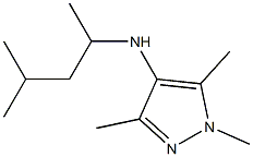 1,3,5-trimethyl-N-(4-methylpentan-2-yl)-1H-pyrazol-4-amine Struktur