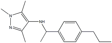 1,3,5-trimethyl-N-[1-(4-propylphenyl)ethyl]-1H-pyrazol-4-amine Struktur