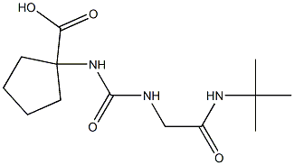 1-[({[2-(tert-butylamino)-2-oxoethyl]amino}carbonyl)amino]cyclopentanecarboxylic acid Struktur