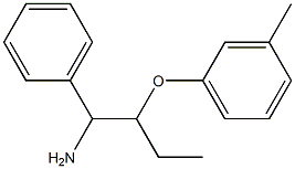 1-[(1-amino-1-phenylbutan-2-yl)oxy]-3-methylbenzene Struktur