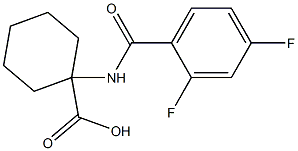 1-[(2,4-difluorobenzoyl)amino]cyclohexanecarboxylic acid Struktur