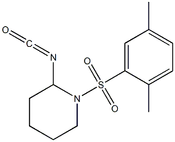 1-[(2,5-dimethylbenzene)sulfonyl]-2-isocyanatopiperidine Struktur