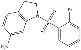 1-[(2-bromobenzene)sulfonyl]-2,3-dihydro-1H-indol-6-amine Struktur