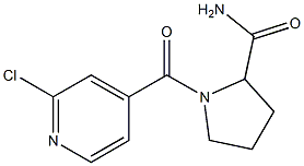 1-[(2-chloropyridin-4-yl)carbonyl]pyrrolidine-2-carboxamide Struktur