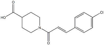 1-[(2E)-3-(4-chlorophenyl)prop-2-enoyl]piperidine-4-carboxylic acid Struktur