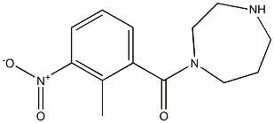 1-[(2-methyl-3-nitrophenyl)carbonyl]-1,4-diazepane Struktur