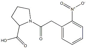 1-[(2-nitrophenyl)acetyl]pyrrolidine-2-carboxylic acid Struktur