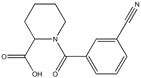 1-[(3-cyanophenyl)carbonyl]piperidine-2-carboxylic acid Struktur