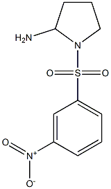 1-[(3-nitrobenzene)sulfonyl]pyrrolidin-2-amine Struktur