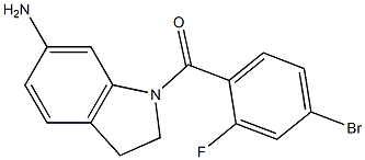 1-[(4-bromo-2-fluorophenyl)carbonyl]-2,3-dihydro-1H-indol-6-amine Struktur