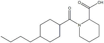 1-[(4-butylcyclohexyl)carbonyl]piperidine-2-carboxylic acid Struktur