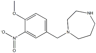 1-[(4-methoxy-3-nitrophenyl)methyl]-1,4-diazepane Struktur