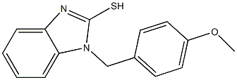 1-[(4-methoxyphenyl)methyl]-1H-1,3-benzodiazole-2-thiol Struktur