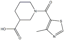 1-[(4-methyl-1,3-thiazol-5-yl)carbonyl]piperidine-3-carboxylic acid Struktur