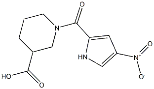 1-[(4-nitro-1H-pyrrol-2-yl)carbonyl]piperidine-3-carboxylic acid Struktur