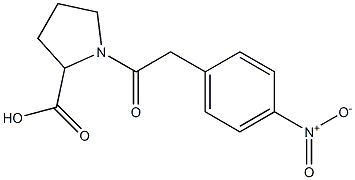 1-[(4-nitrophenyl)acetyl]pyrrolidine-2-carboxylic acid Struktur