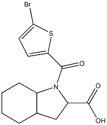 1-[(5-bromothiophen-2-yl)carbonyl]-octahydro-1H-indole-2-carboxylic acid Struktur