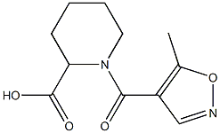 1-[(5-methylisoxazol-4-yl)carbonyl]piperidine-2-carboxylic acid Struktur