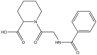 1-[(benzoylamino)acetyl]piperidine-2-carboxylic acid Struktur