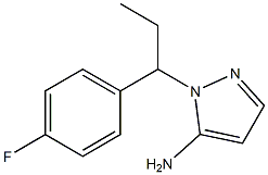 1-[1-(4-fluorophenyl)propyl]-1H-pyrazol-5-amine Struktur