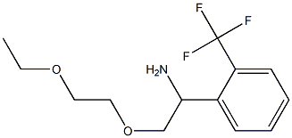 1-[1-amino-2-(2-ethoxyethoxy)ethyl]-2-(trifluoromethyl)benzene Struktur