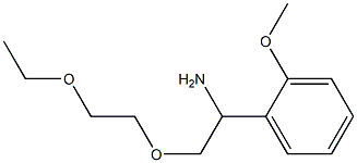 1-[1-amino-2-(2-ethoxyethoxy)ethyl]-2-methoxybenzene Struktur