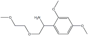 1-[1-amino-2-(2-methoxyethoxy)ethyl]-2,4-dimethoxybenzene Struktur