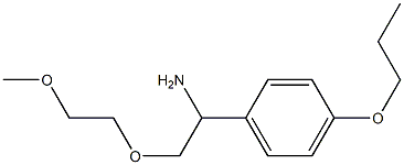 1-[1-amino-2-(2-methoxyethoxy)ethyl]-4-propoxybenzene Struktur