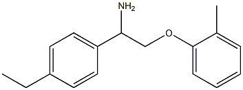 1-[1-amino-2-(2-methylphenoxy)ethyl]-4-ethylbenzene Struktur