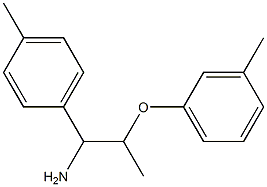 1-[1-amino-2-(3-methylphenoxy)propyl]-4-methylbenzene Struktur