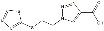 1-[2-(1,3,4-thiadiazol-2-ylsulfanyl)ethyl]-1H-1,2,3-triazole-4-carboxylic acid Struktur