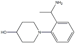 1-[2-(1-aminoethyl)phenyl]piperidin-4-ol Struktur