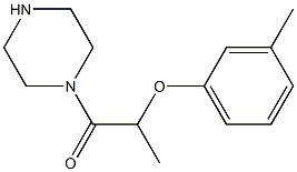 1-[2-(3-methylphenoxy)propanoyl]piperazine Struktur