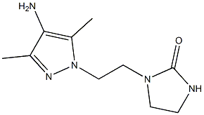 1-[2-(4-amino-3,5-dimethyl-1H-pyrazol-1-yl)ethyl]imidazolidin-2-one Struktur