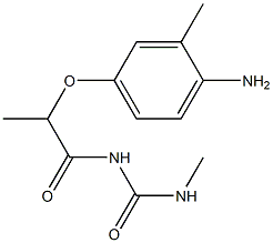 1-[2-(4-amino-3-methylphenoxy)propanoyl]-3-methylurea Struktur